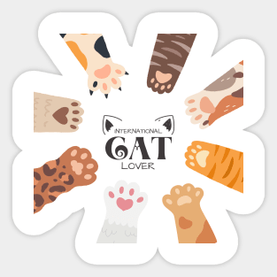 International Cat Lover Sticker